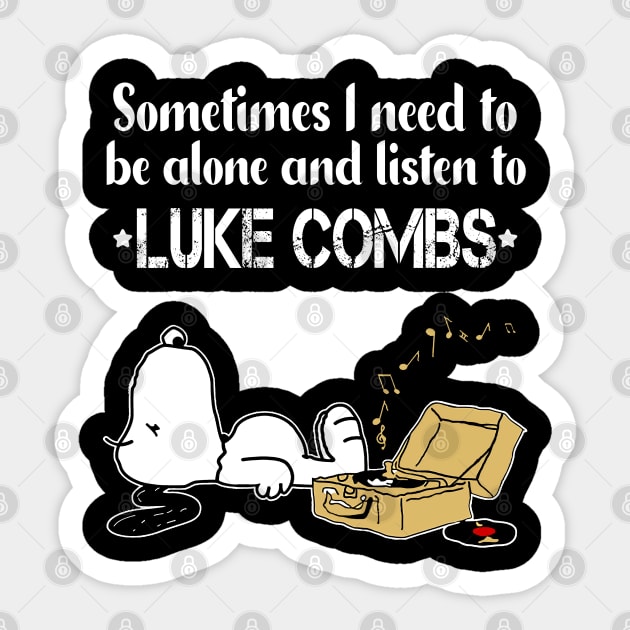 Luke Combs // Aesthetic Vinyl Record Vintage // Sticker by BlackAlife